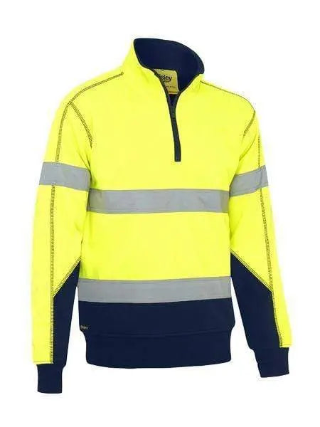 Bisley Workwear Work Wear Bisley TAPED HI VIS FLEECE PULLOVER WITH SHERPA BK6987T